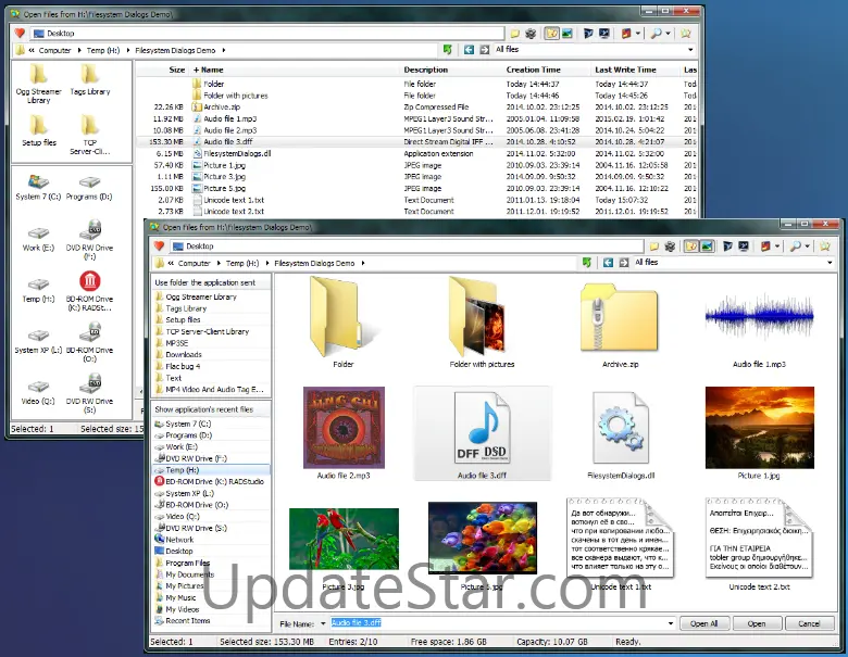 Filesystem Dialogs Library 2.1.3.6378