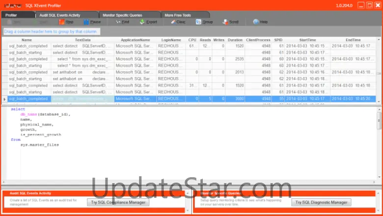 SQL XEvent Profiler 1.0.208