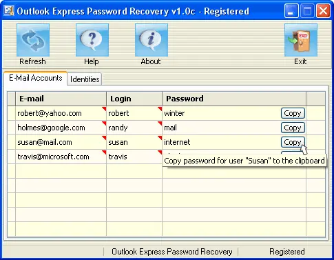 Advanced Outlook Express Password Recovery 1.20
