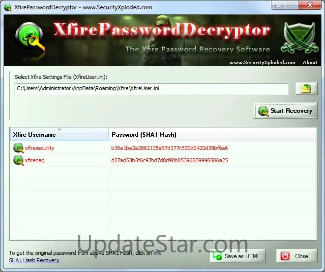 Xfire Password Decryptor 3.0