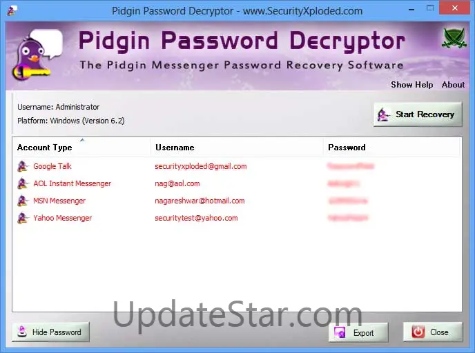 Password Decryptor for Pidgin 4.0