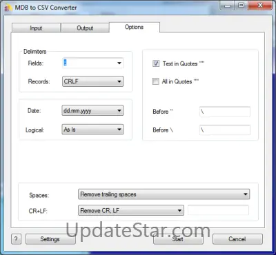 MDB to CSV Converter 3.30