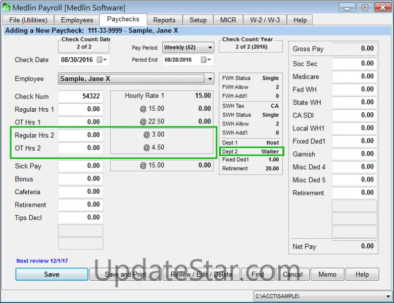 Medlin Payroll Professional Edition