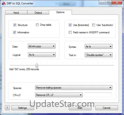 DBF to SQL Converter 3.45