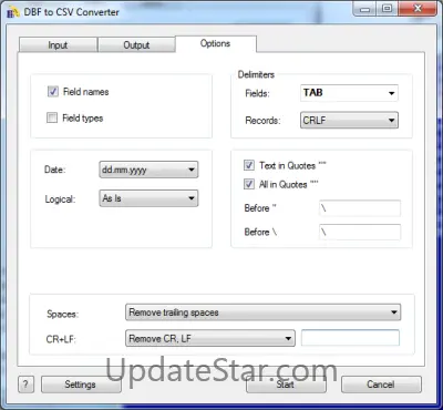 DBF to CSV Converter 3.45
