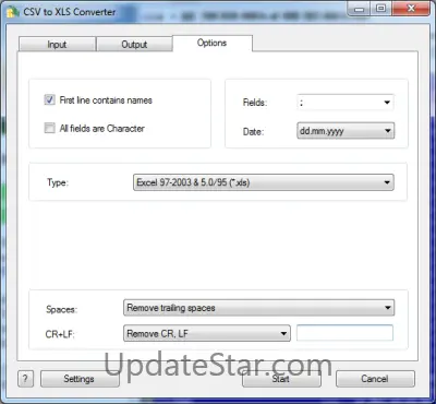 CSV to XLS (Excel) Converter 3.45