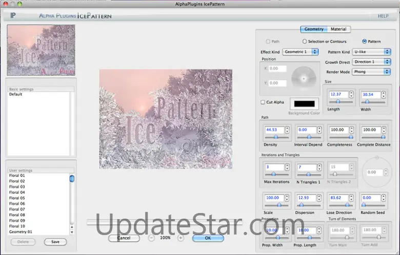 AlphaPlugins IcePattern plug-in Mac 1.5