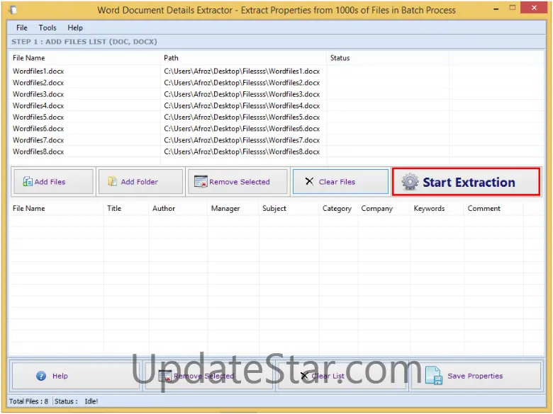 Word Document Details Extractor 2.5.0.11
