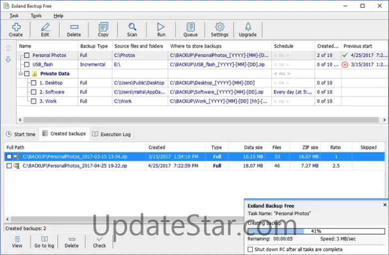 Exiland Backup Free 5.0