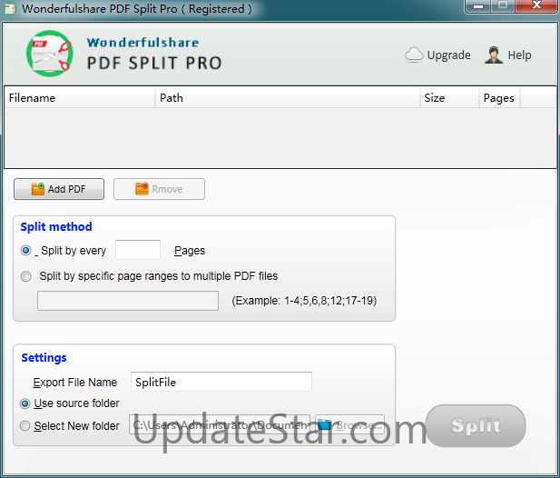 WonderfulShare PDF Split 3.3.1