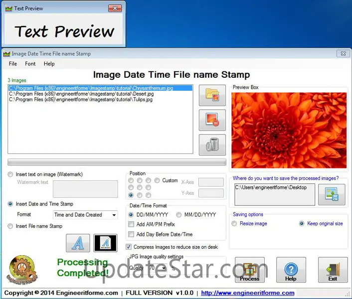 Image Date Time File name Stamp 1.0