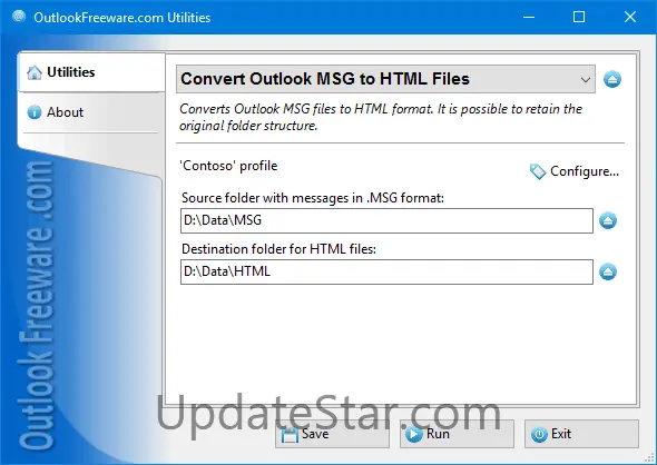 Convert Outlook MSG to HTML Files 4.11