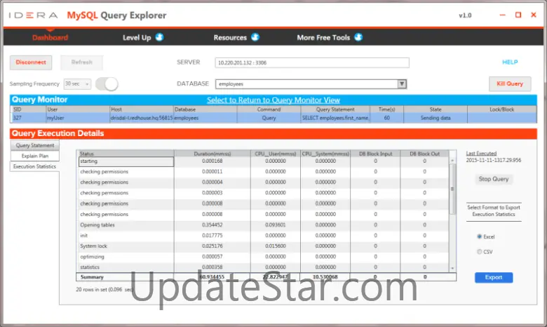MySQL Query Explorer 1.0.0.33509