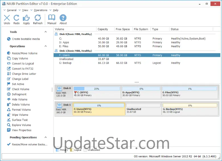 NIUBI Partition Editor Enterprise Edition plus lifetime free upgrade