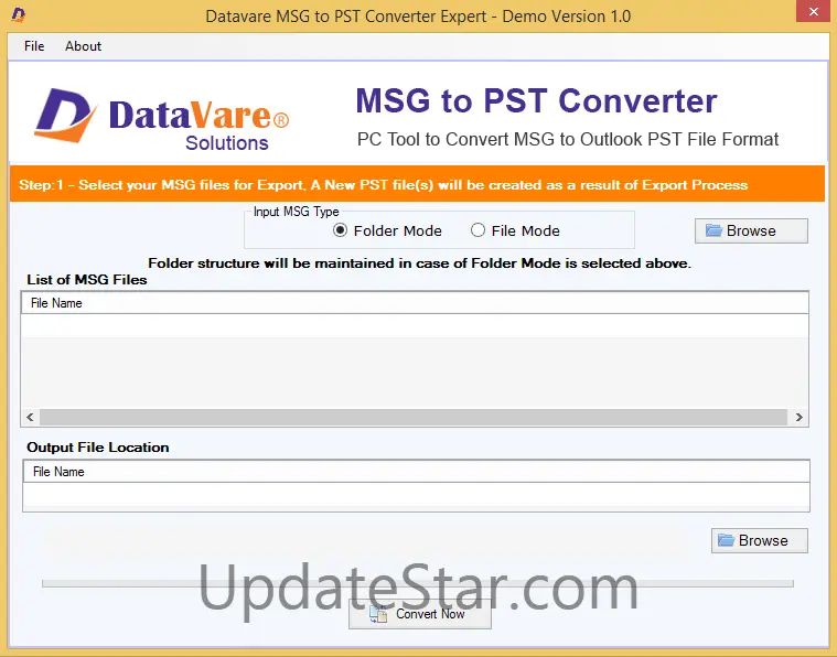 DataVare MSG to PST Converter Expert 1.0