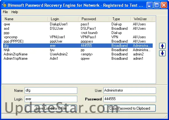 Password Recovery Engine for Network Connections 1.1