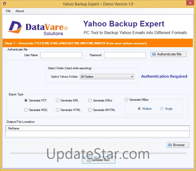 DataVare Yahoo Backup Expert 1.0