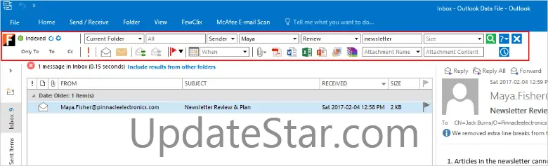 FewClix for Outlook 5.8