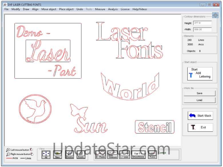 DXF LASER CUTTING FONTS 5.1