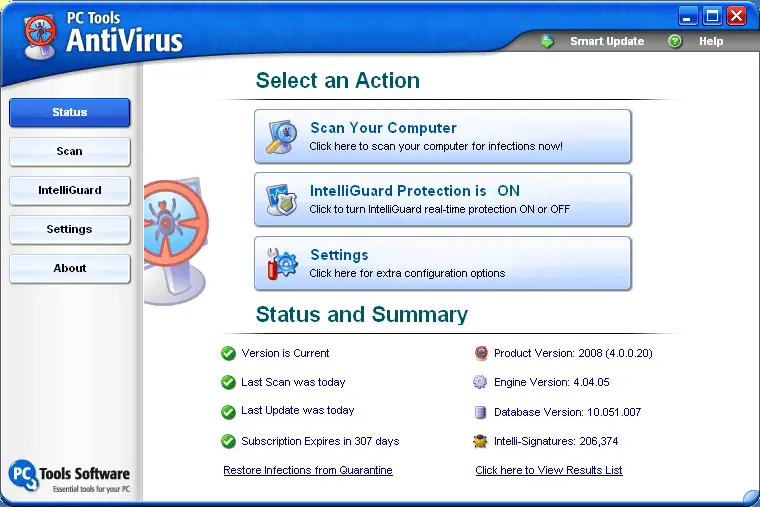 PC Tools AntiVirus 9.1.0.2898