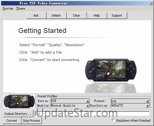 Free PSP Video Converter 2.0.13