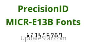 PrecisionID MICR E13B Fonts 3.0