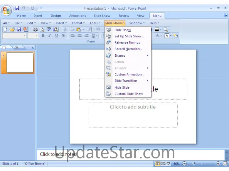 Classic Menu for PowerPoint 2007