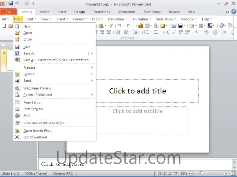 Classic Menu for PowerPoint 7.0