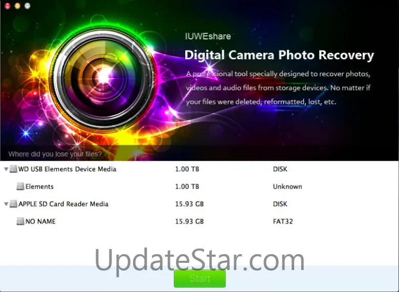IUWEshare Mac Digital Camera Photo Recovery