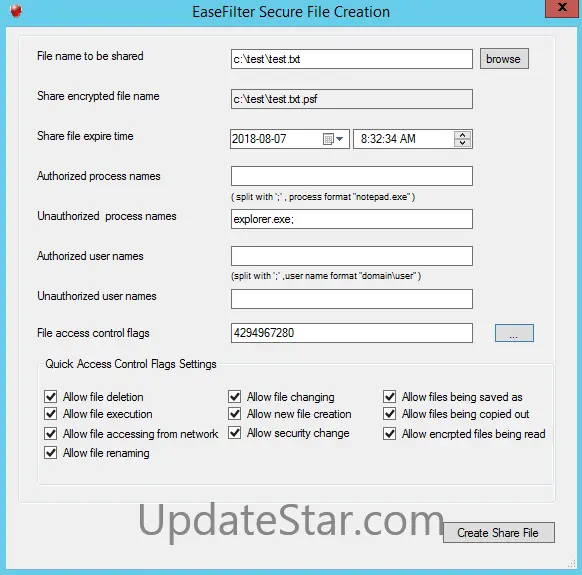 EaseFilter Secure File Sharing SDK 5.1.8.1