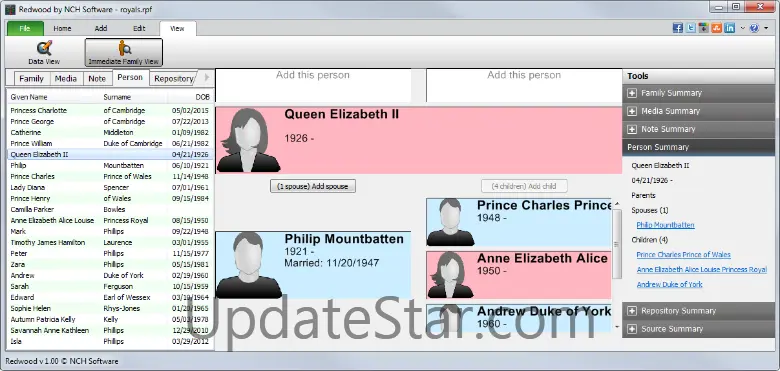 Redwood Family Tree Software Free 1.44