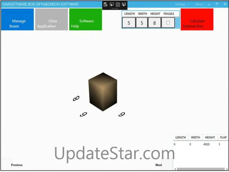 isimSoftware Box Optimization Software 1.0.1