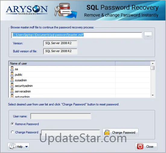 SQL Password Recovery 18.0