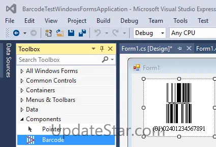 GS1 DataBar and Composite Forms Control 20.4