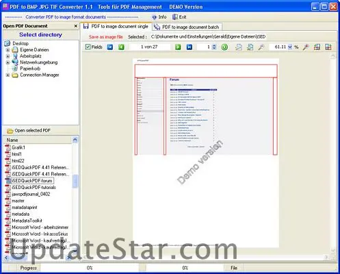 PDF To BMP JPG TIF Converter 2.2