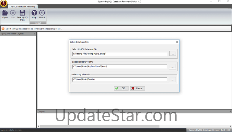 SysInfoTools MySQL Database Recovery 18.0