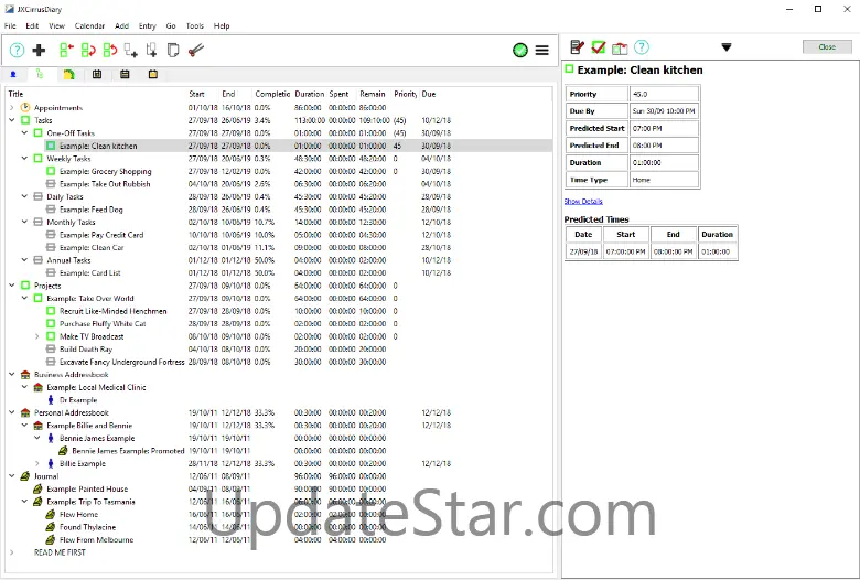 JXCirrus Diary for Windows 4.5.00
