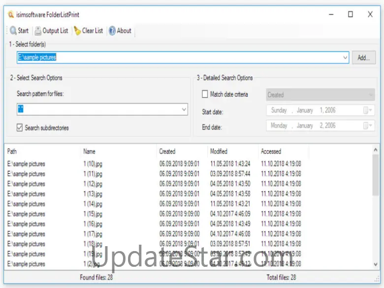 Folder List Print Software 1.0.1