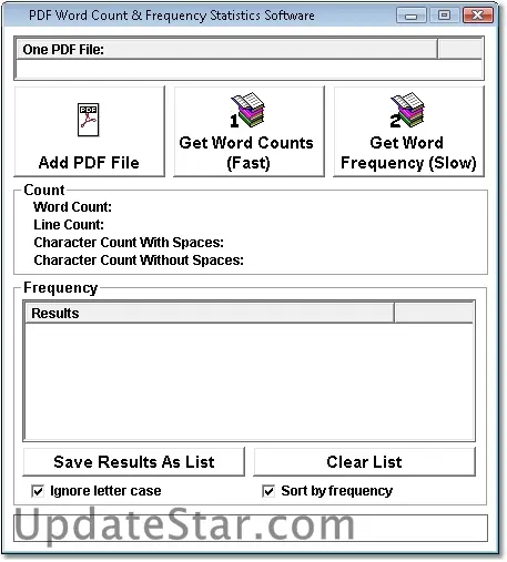 PDF Word Count & Frequency Statistics Software 7.0