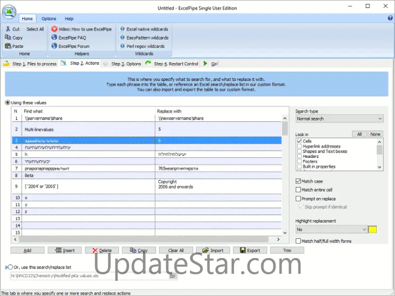 ExcelPipe Find and Replace for Excel 8.9