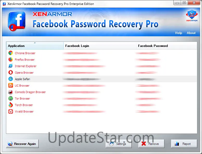 XenArmor Facebook Password Recovery Pro 5.0