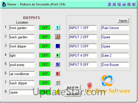 TIMER (pulses in seconds)
