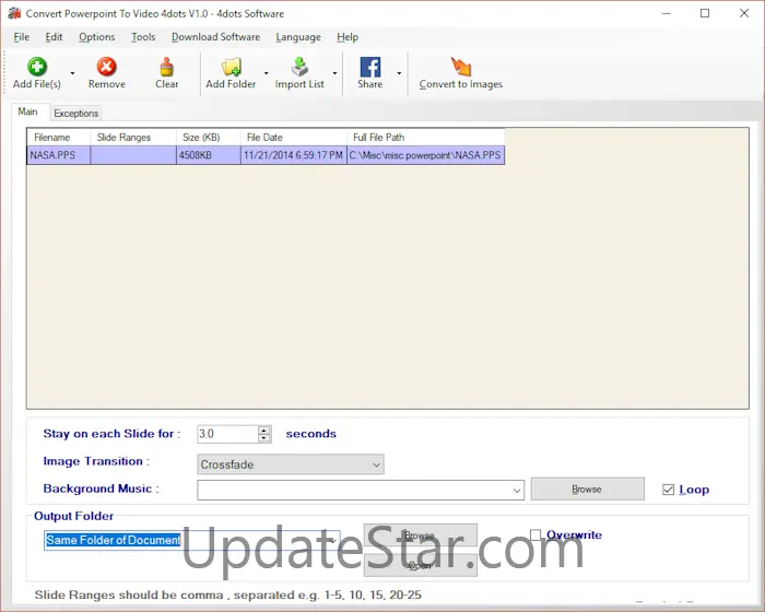 Convert Powerpoint to Video 4dots 1.5