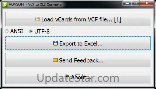 VCF to XLS Converter 1.0