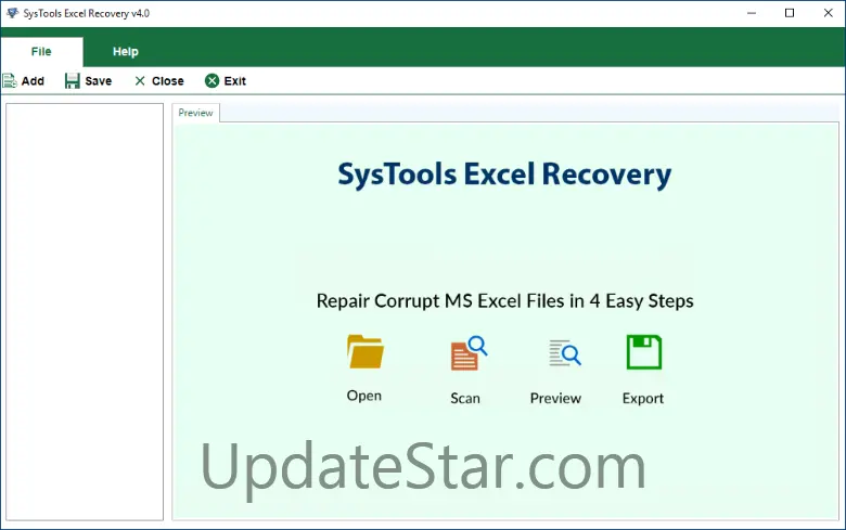 SysTools Excel Recovery 4.0