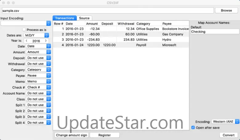 CSV2IIF for Mac 4.0.155