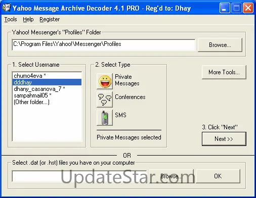 Yahoo Message Archive Decoder PRO