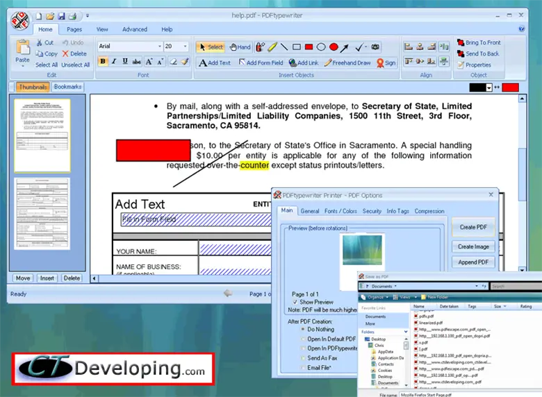 PDFtypewriter with PDF Printer Driver 6.3.1374