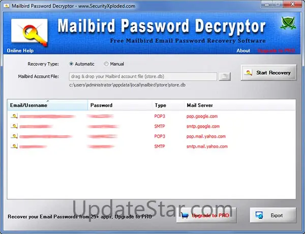 Password Decryptor for Mailbird 3.0