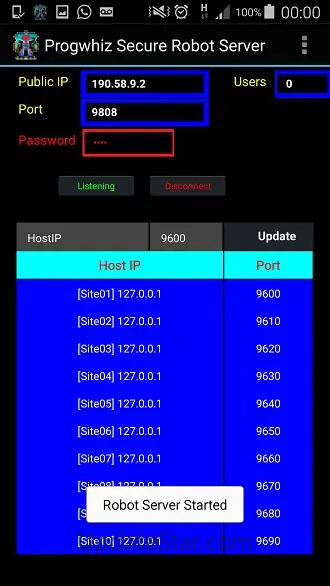 Progwhiz Robotics Server for Android 6.0